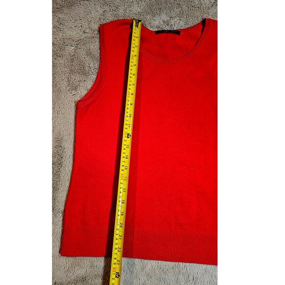 Brooks Brothers Supima Cotton Knit Vest, Red, Sleeveless, Womens Sz L, see pics - Picture 4 of 5